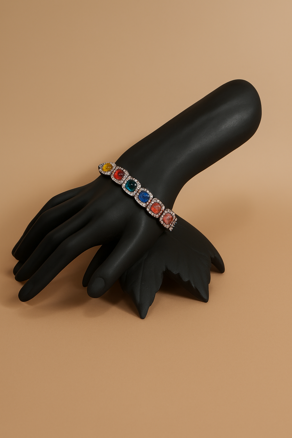 Multicolor CZ Oval Stone Bracelet