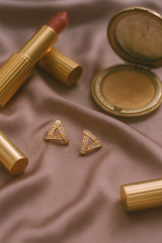 Triangle Zircon Studs