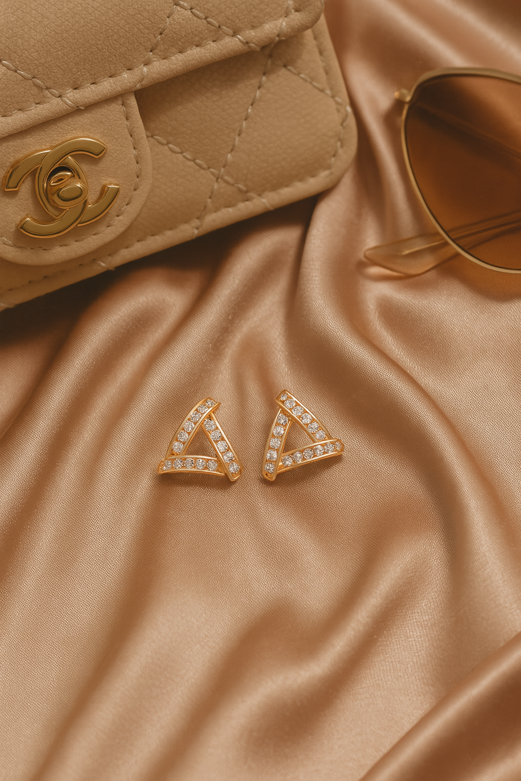 Triangle Zircon Studs