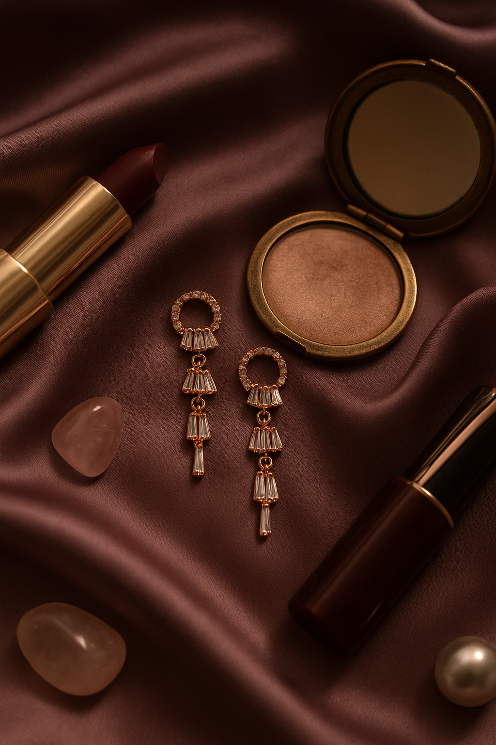 Crystal Tiered Drop Earrings