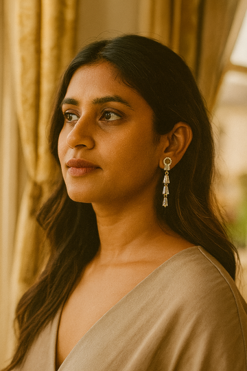 Crystal Tiered Drop Earrings