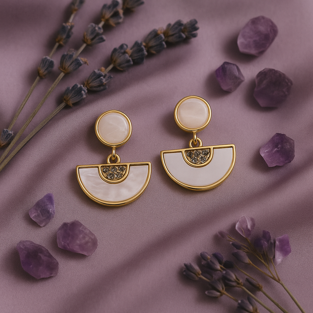 Half Moon Shell Drop Earrings