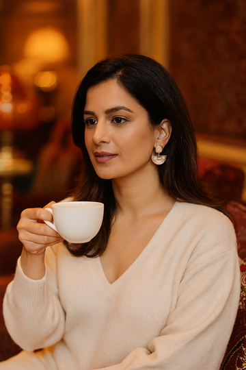 Half Moon Shell Drop Earrings