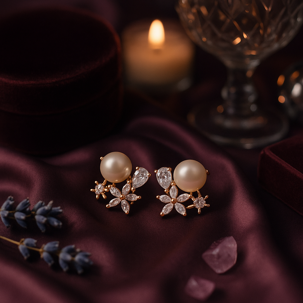 Classic Pearl Blossom Earrings