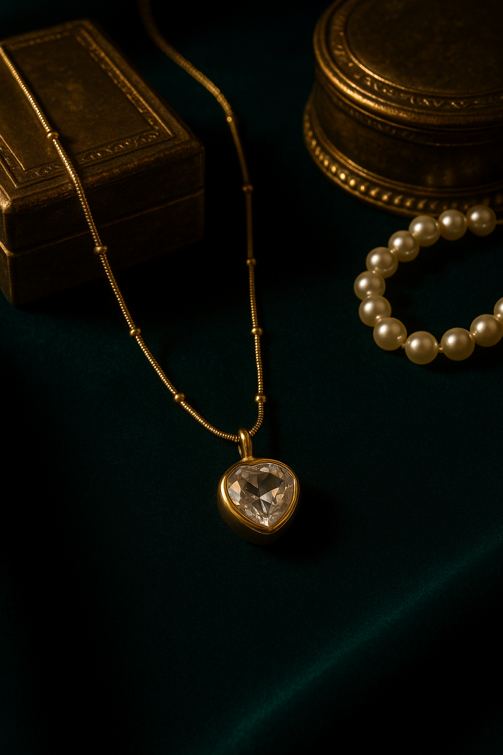 Round clear faceted dome crystal pendant