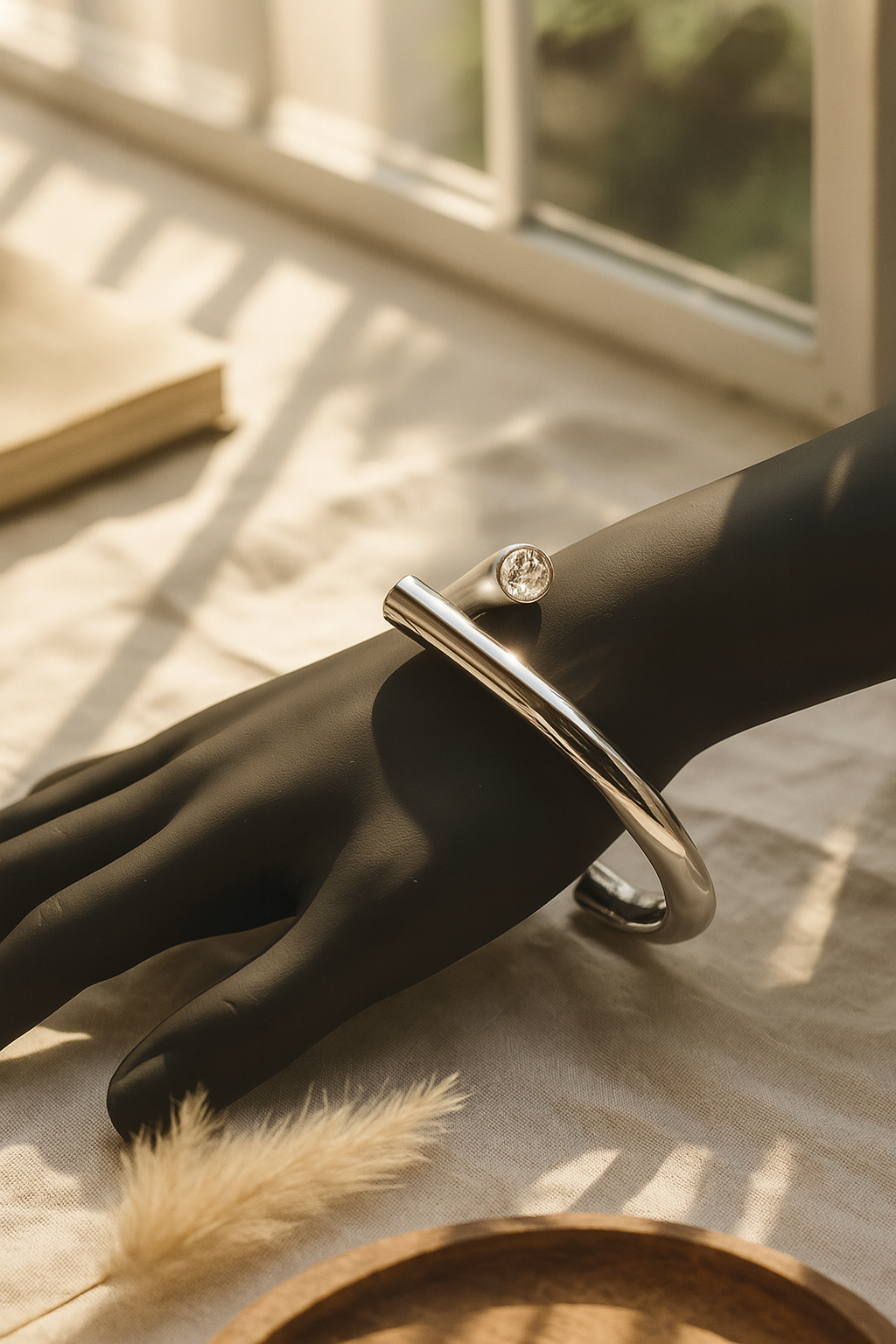 Silver Cuff Hook Bracelet