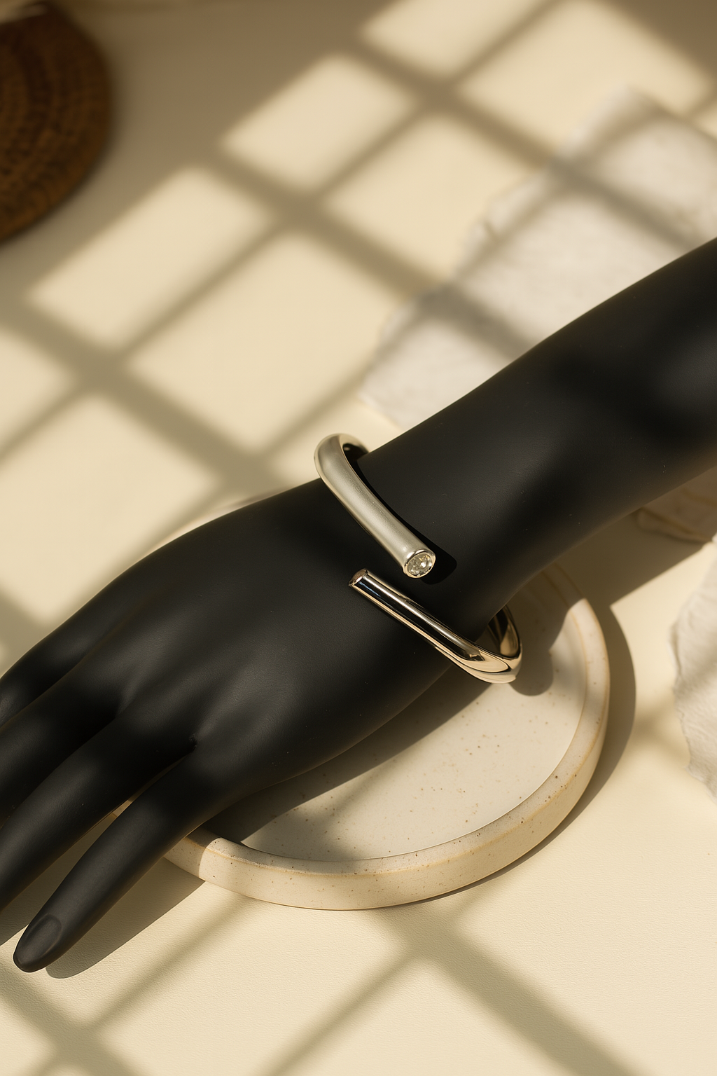 Silver Cuff Hook Bracelet