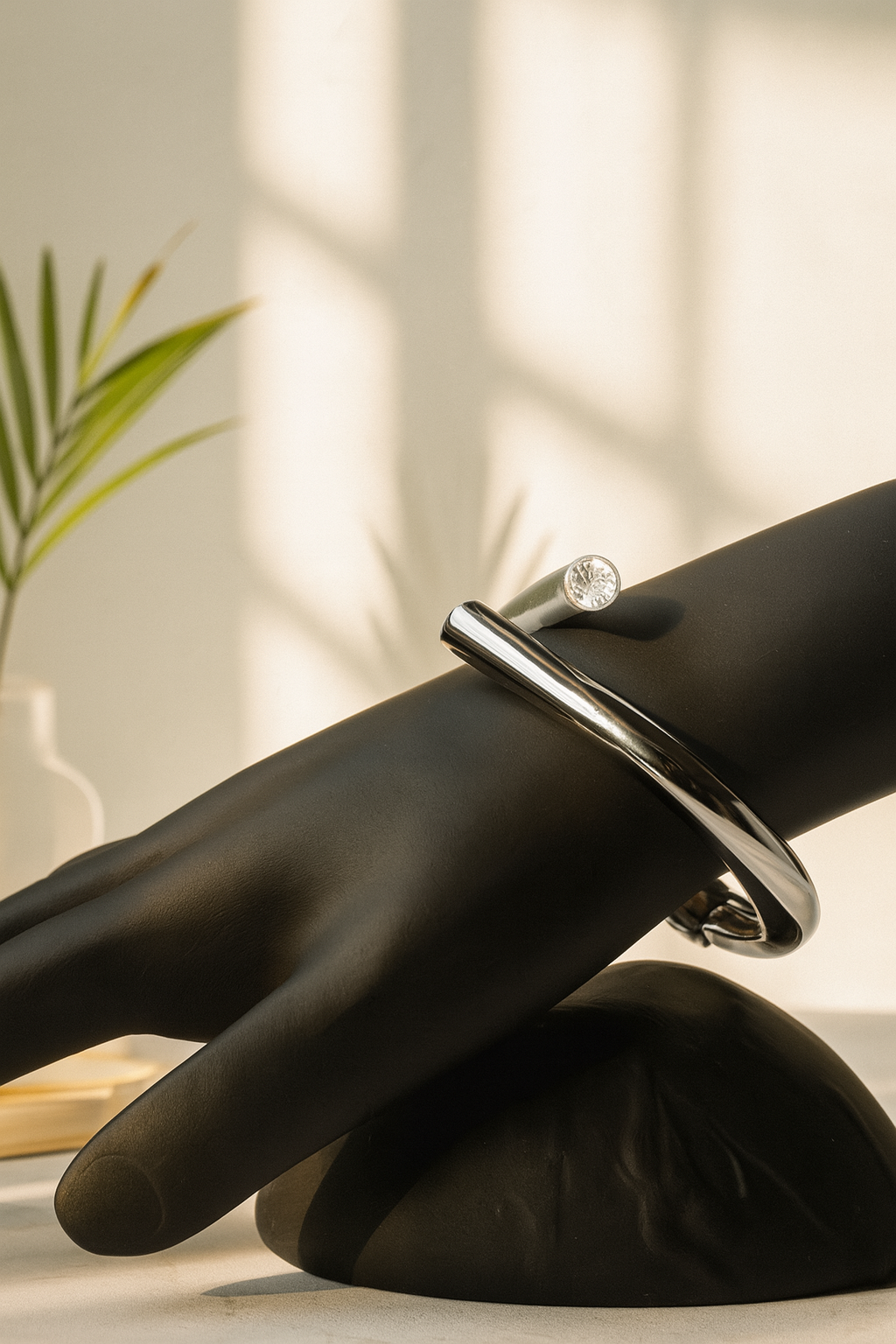 Silver Cuff Hook Bracelet