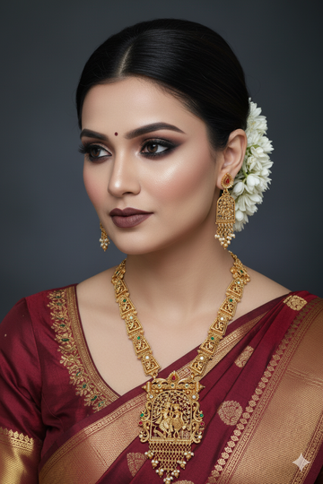 Antique Krishna Radha Long Haram