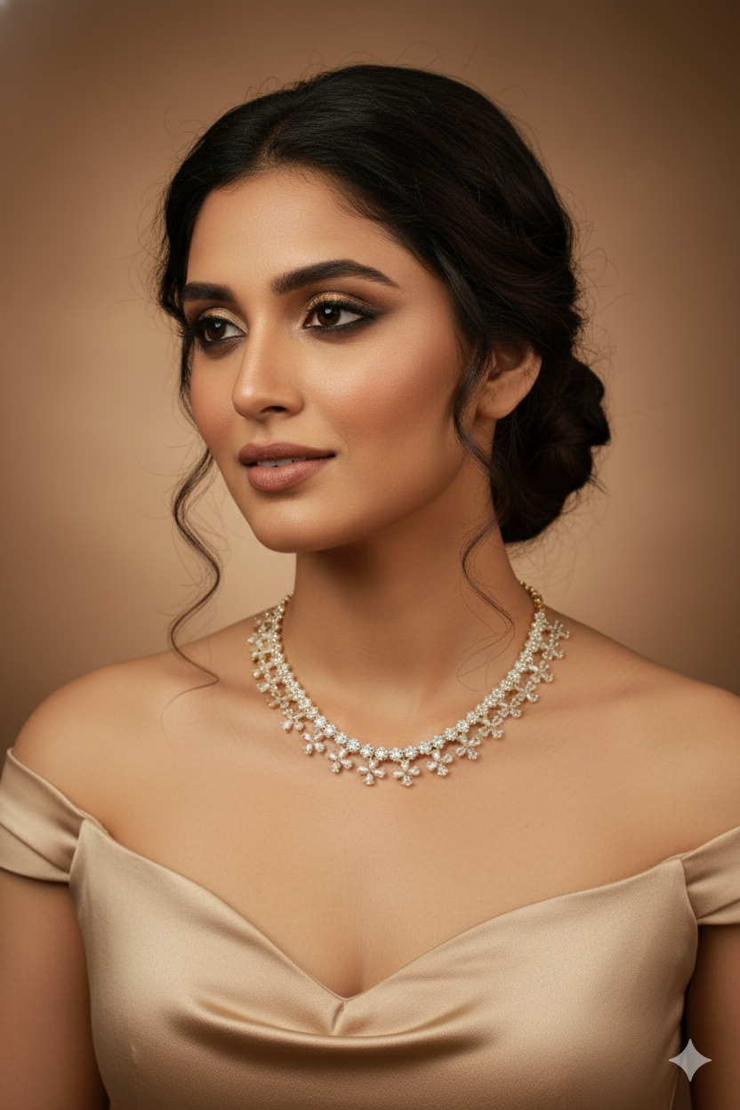 Blooming Crystal Choker Necklace