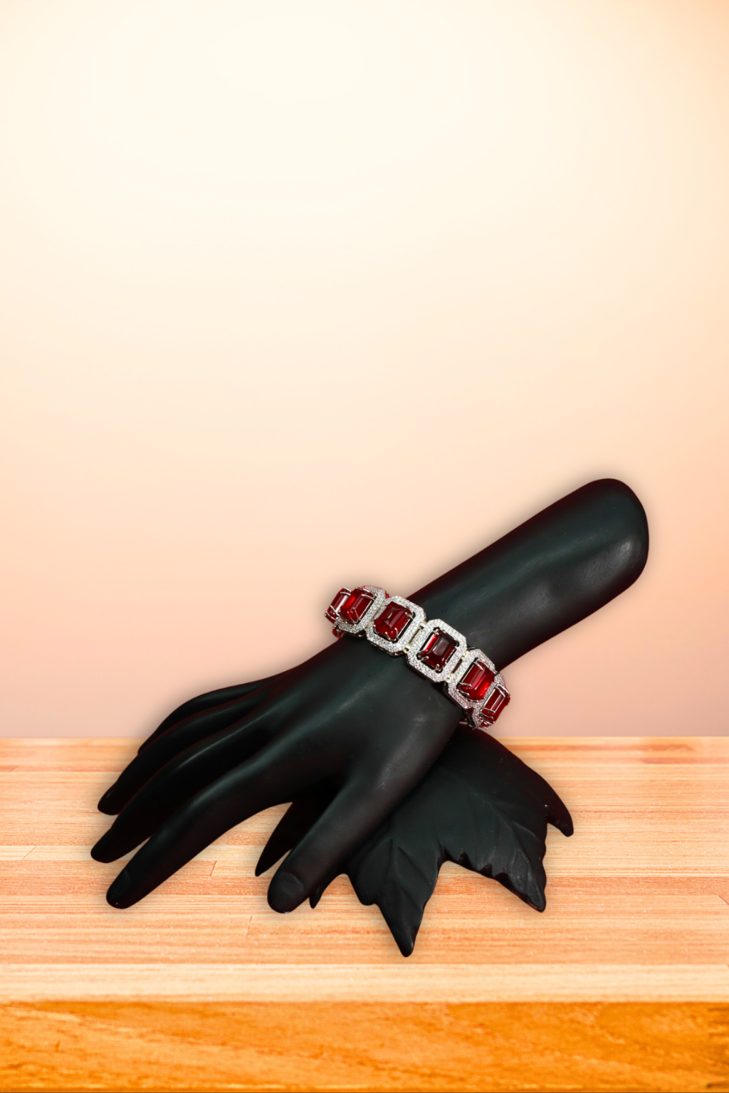 Deep Ruby Emerald-Cut Bracelet