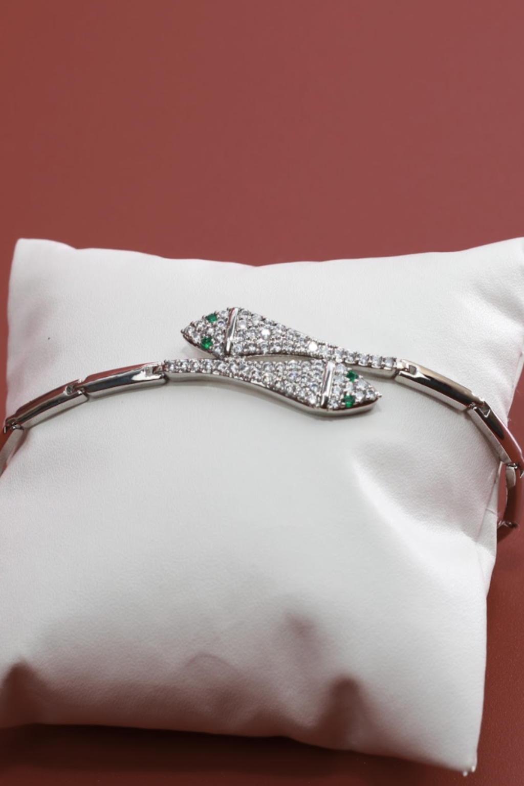 Curved Diamond-Tip CZ Bracelet