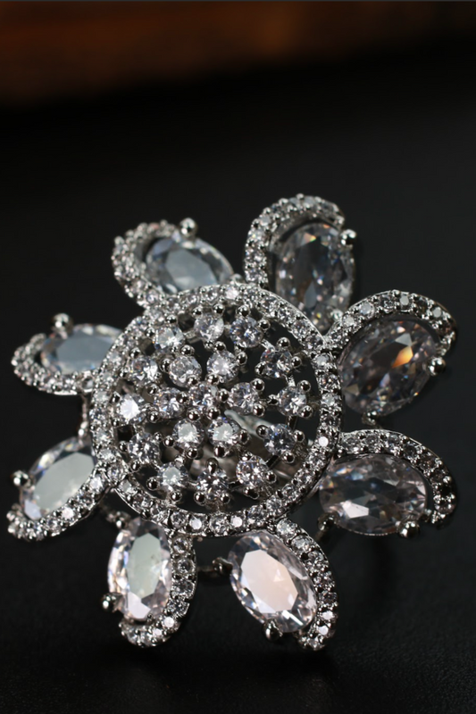 Crystal Bouquet Finger Ring