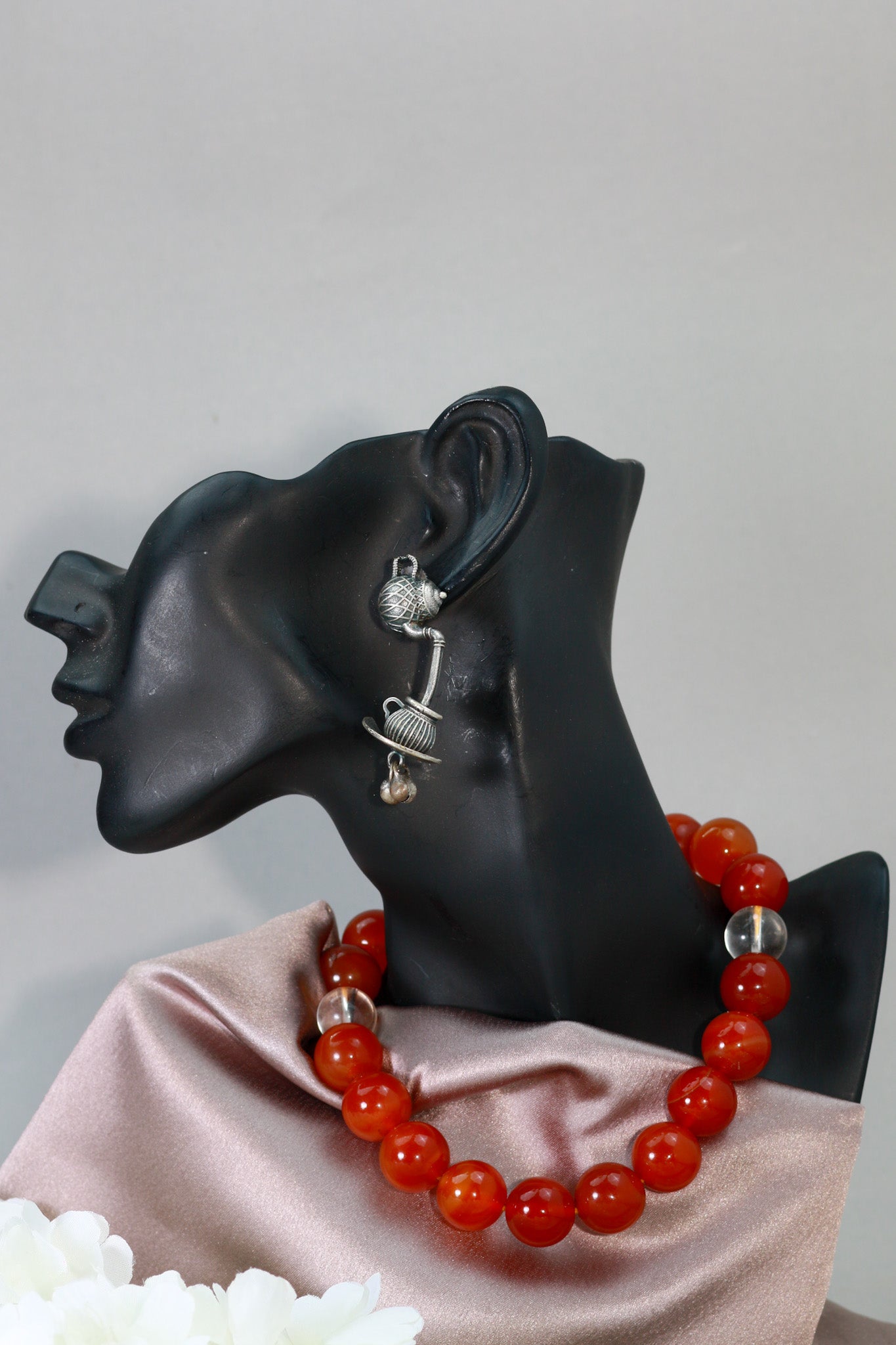 Oxidised German Silver Teapot & Pot Design Earrings