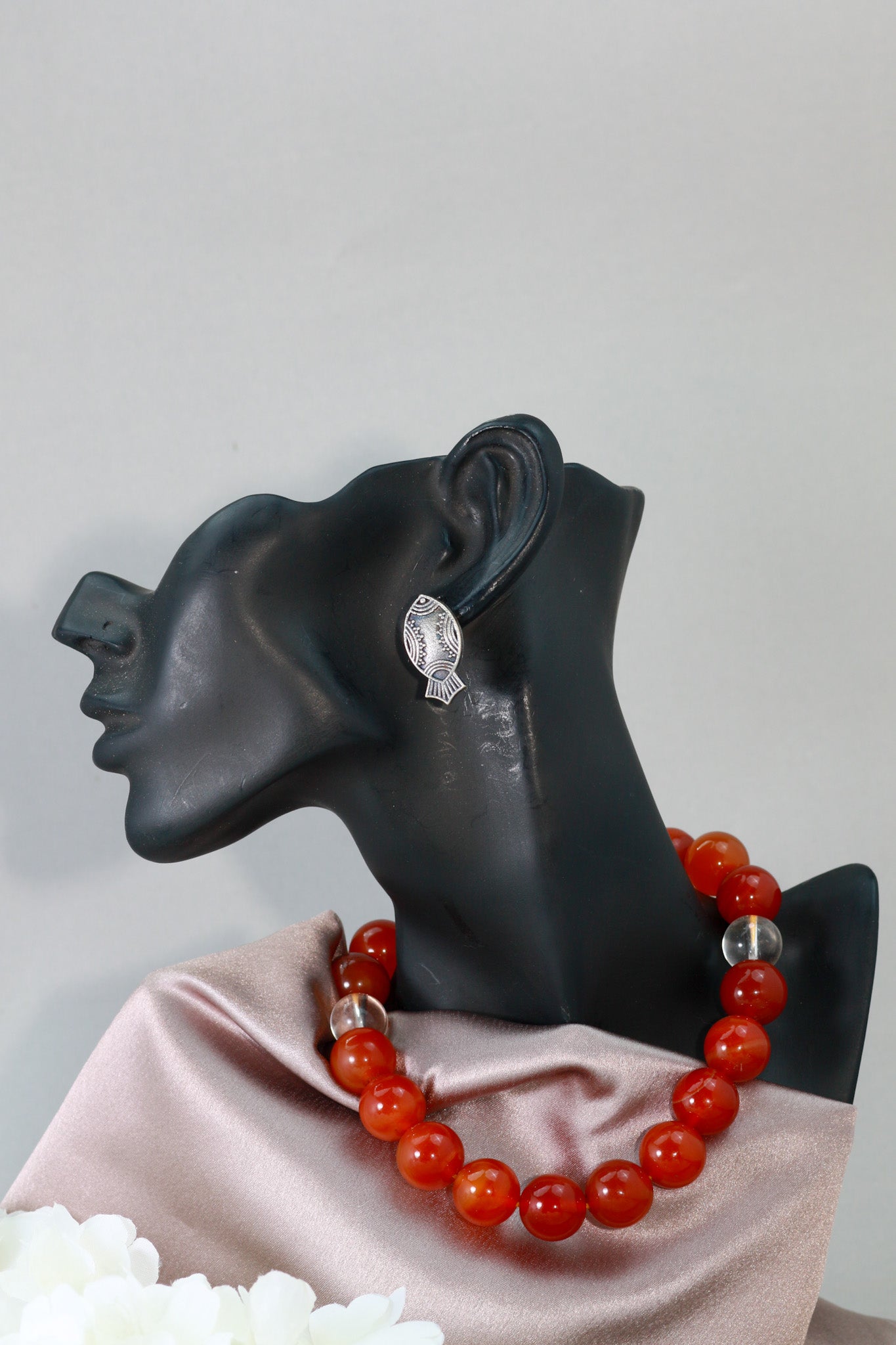 Oxidised German Silver Fish Shaped Earrings