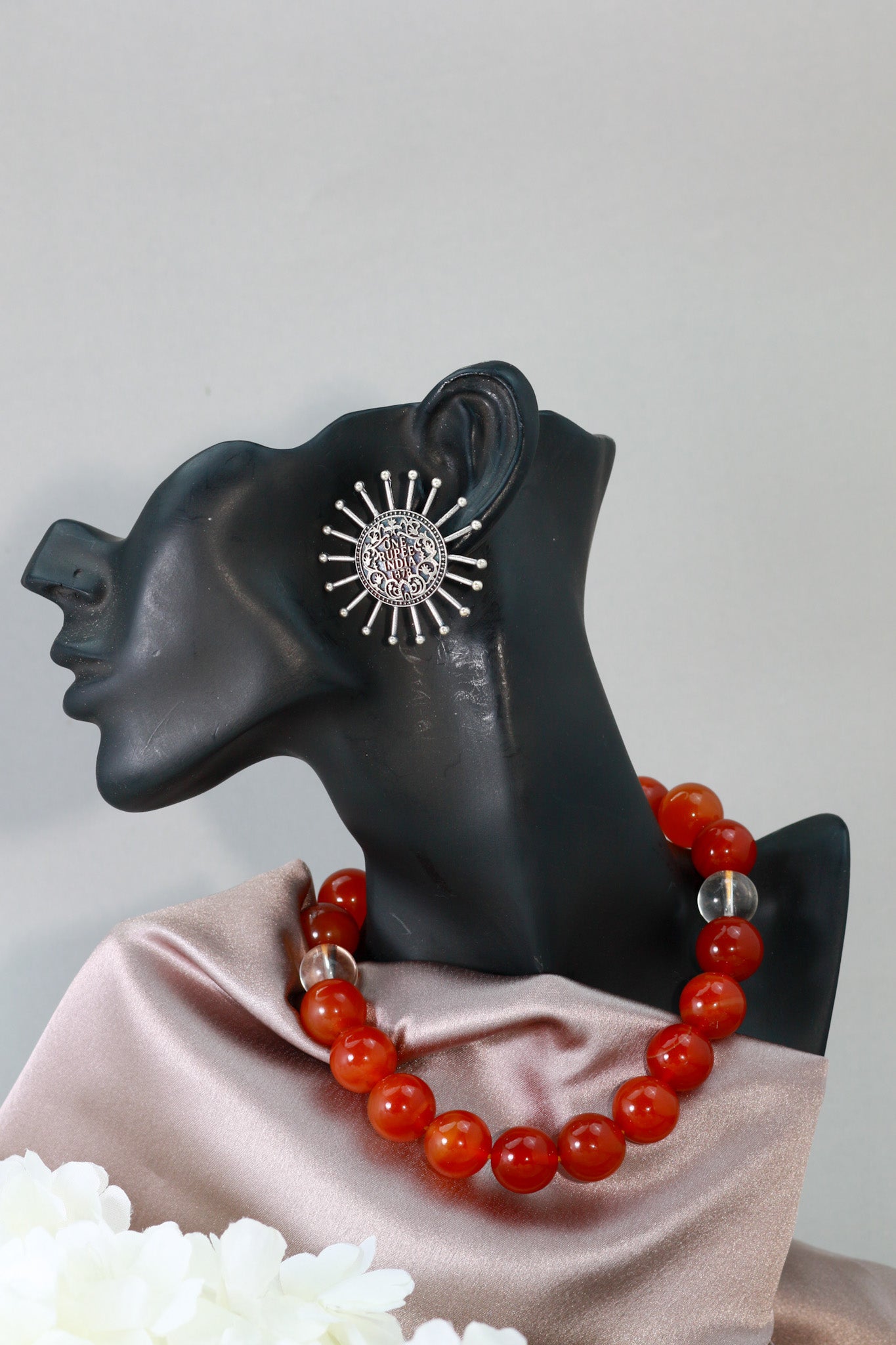 Oxidised Vintage Coin German Silver Earrings