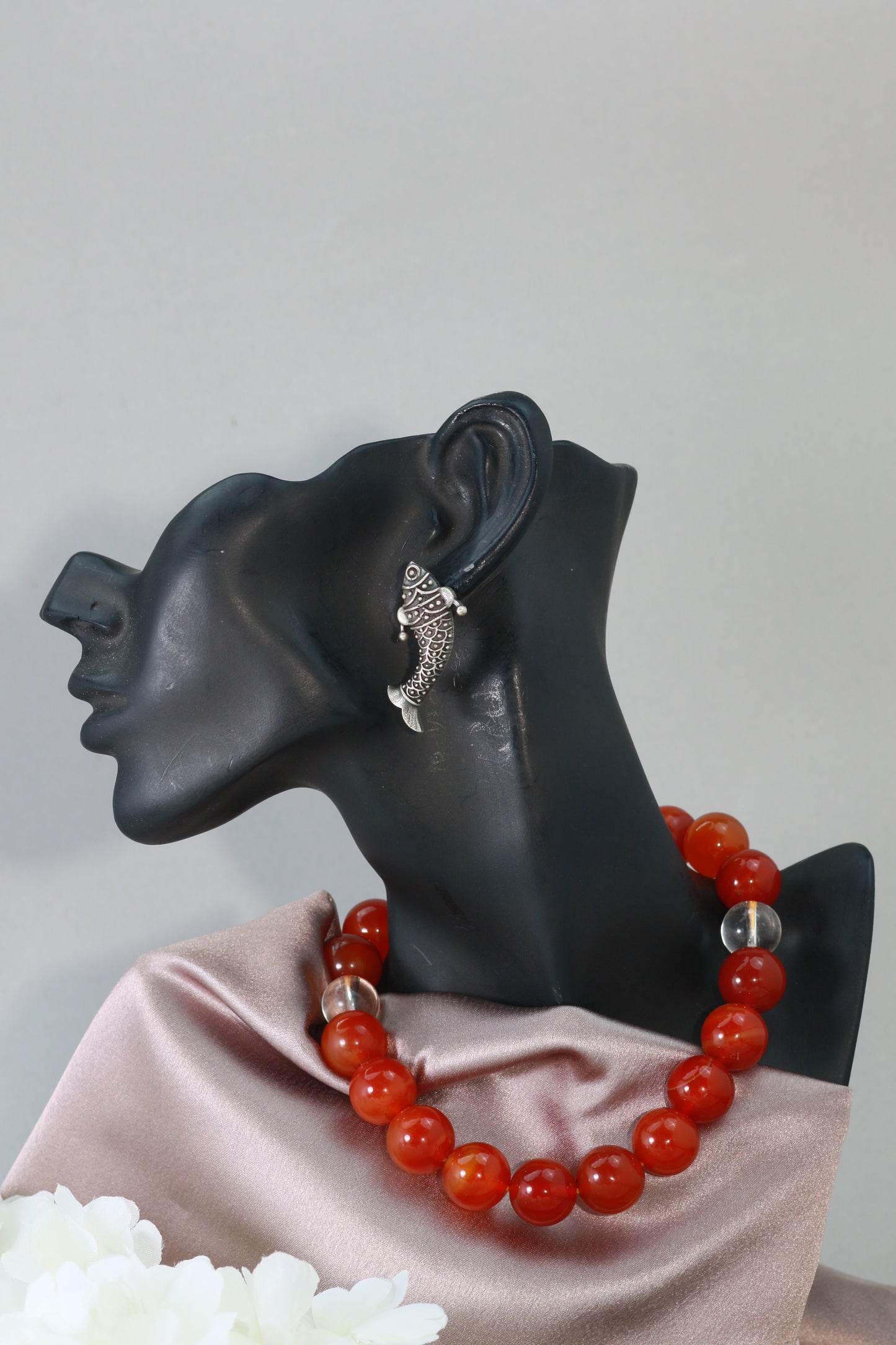 Oxidised German Silver Fish Earrings – Small Everyday Dangler