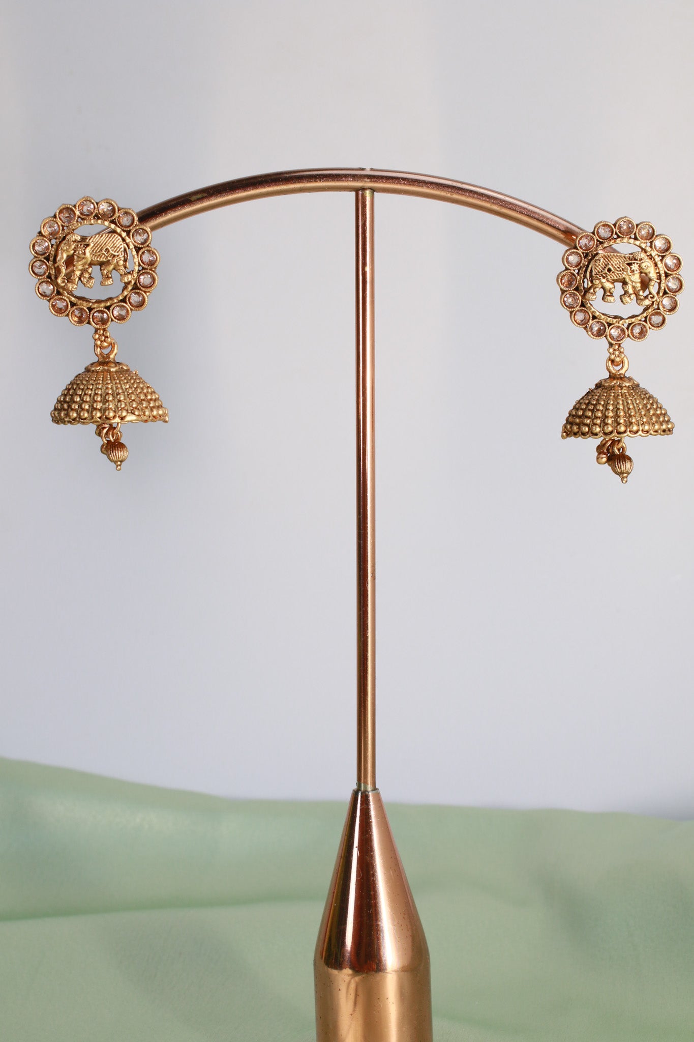 Antique Elephant Motif Temple Necklace