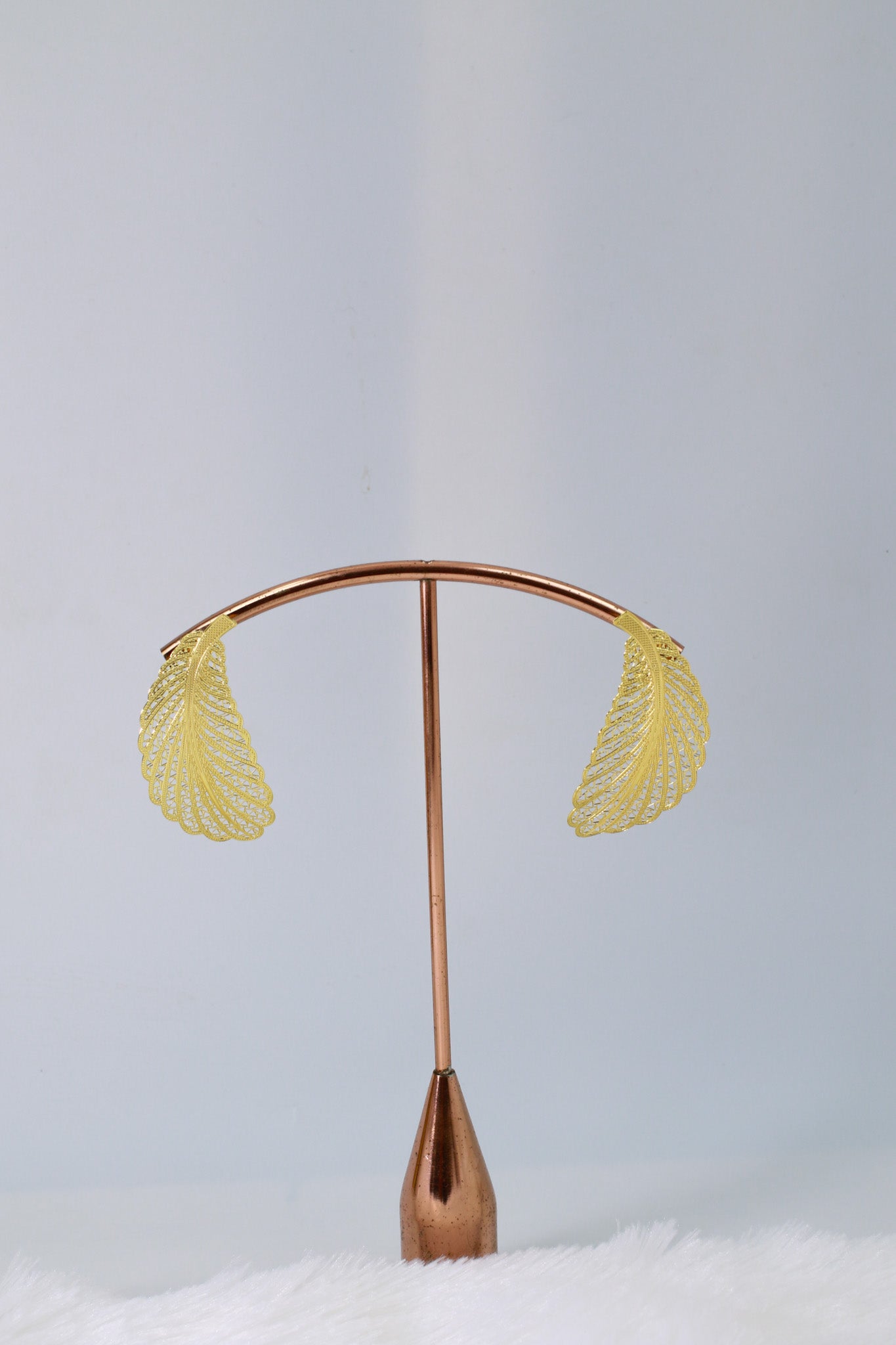Gold Plated Feather Motif Bridal Jewellery Set with AD Accents (Necklace, Earrings, Bracelet, Ring) | Anti‑Tarnish
