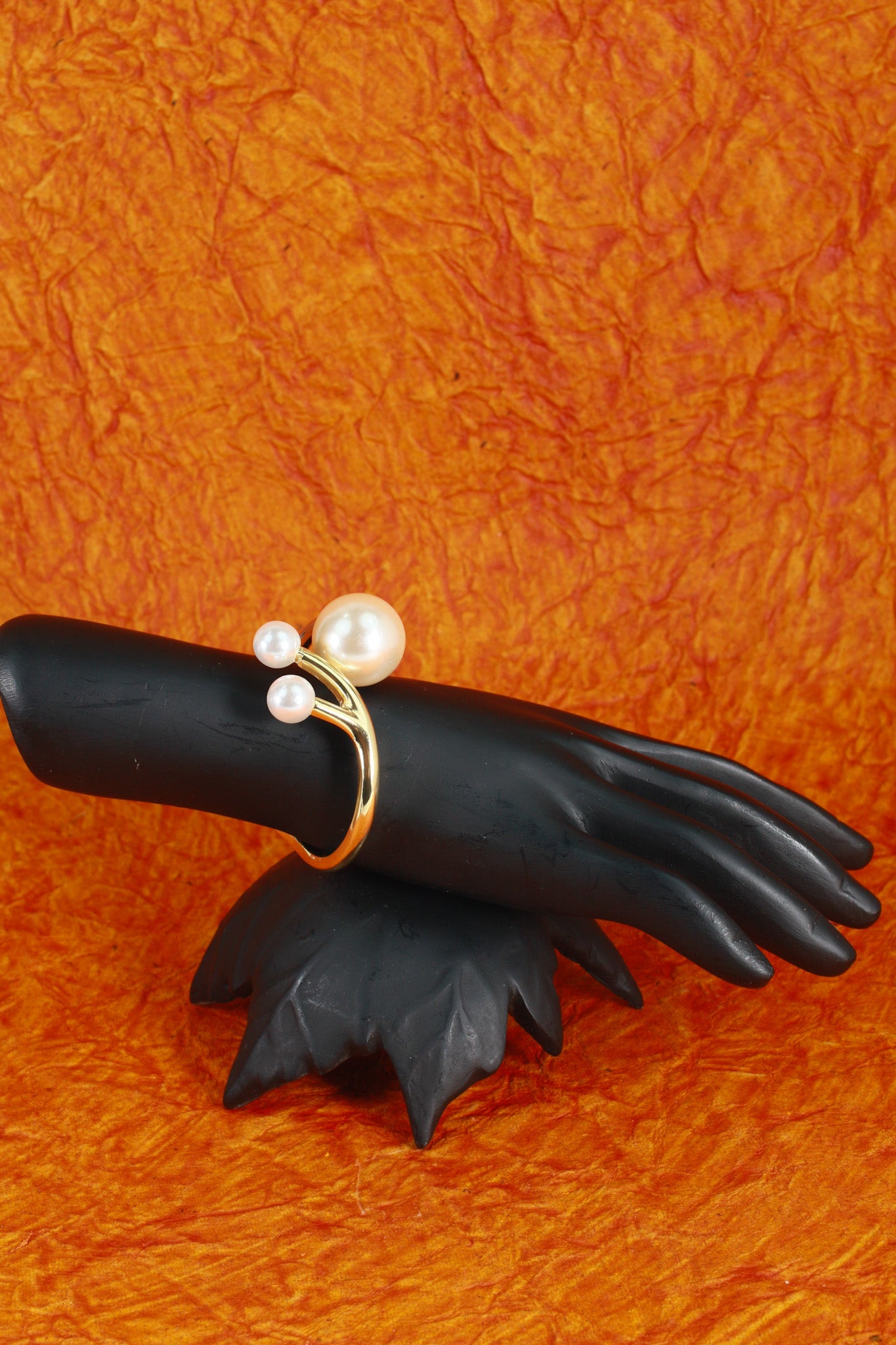 Anti-Tarnish Two-Tone Branch Pearl Bracelet – Modern Gold & Silver Cuff with Freshwater Pearls