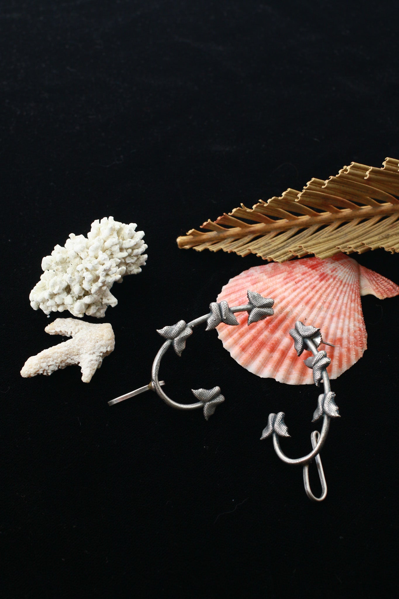 Butterfly Curve Oxidised German Silver Ear Cuff | Lightweight Antique Ear Wrap