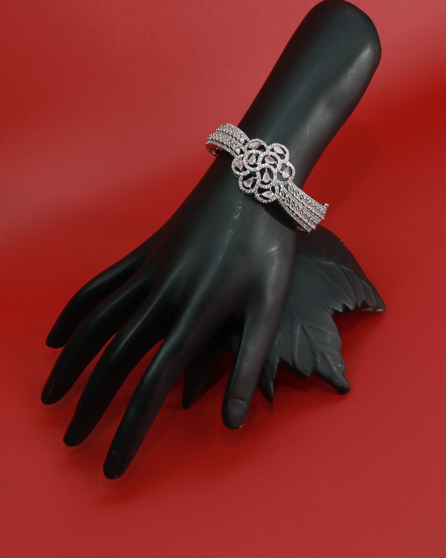 Pink Teardrop Flower Bracelet