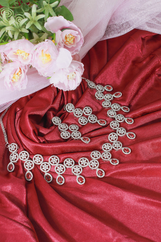 Royal Ruby Swirl Necklace Set