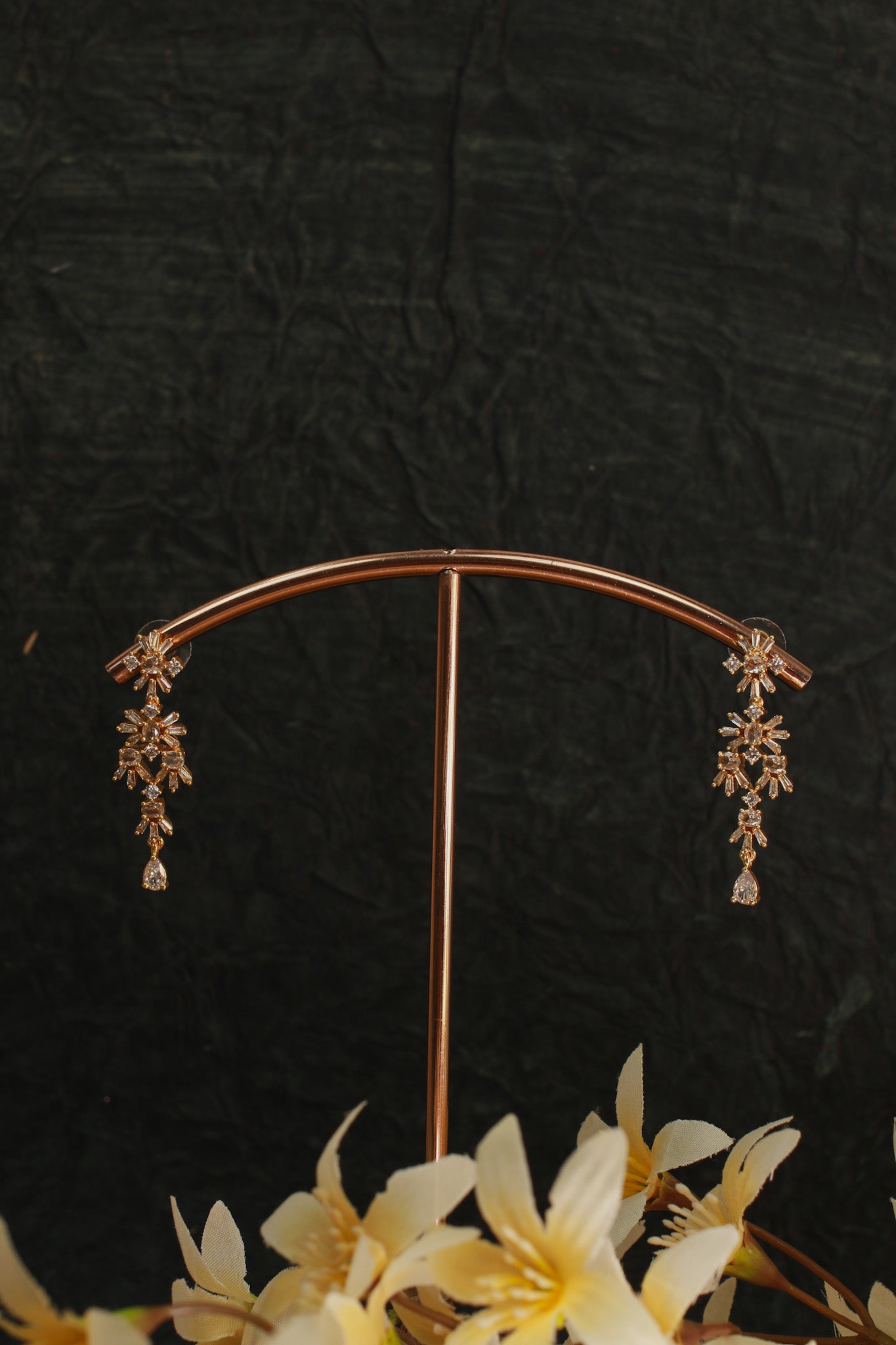 Sunburst Leaf Gold Necklace Set