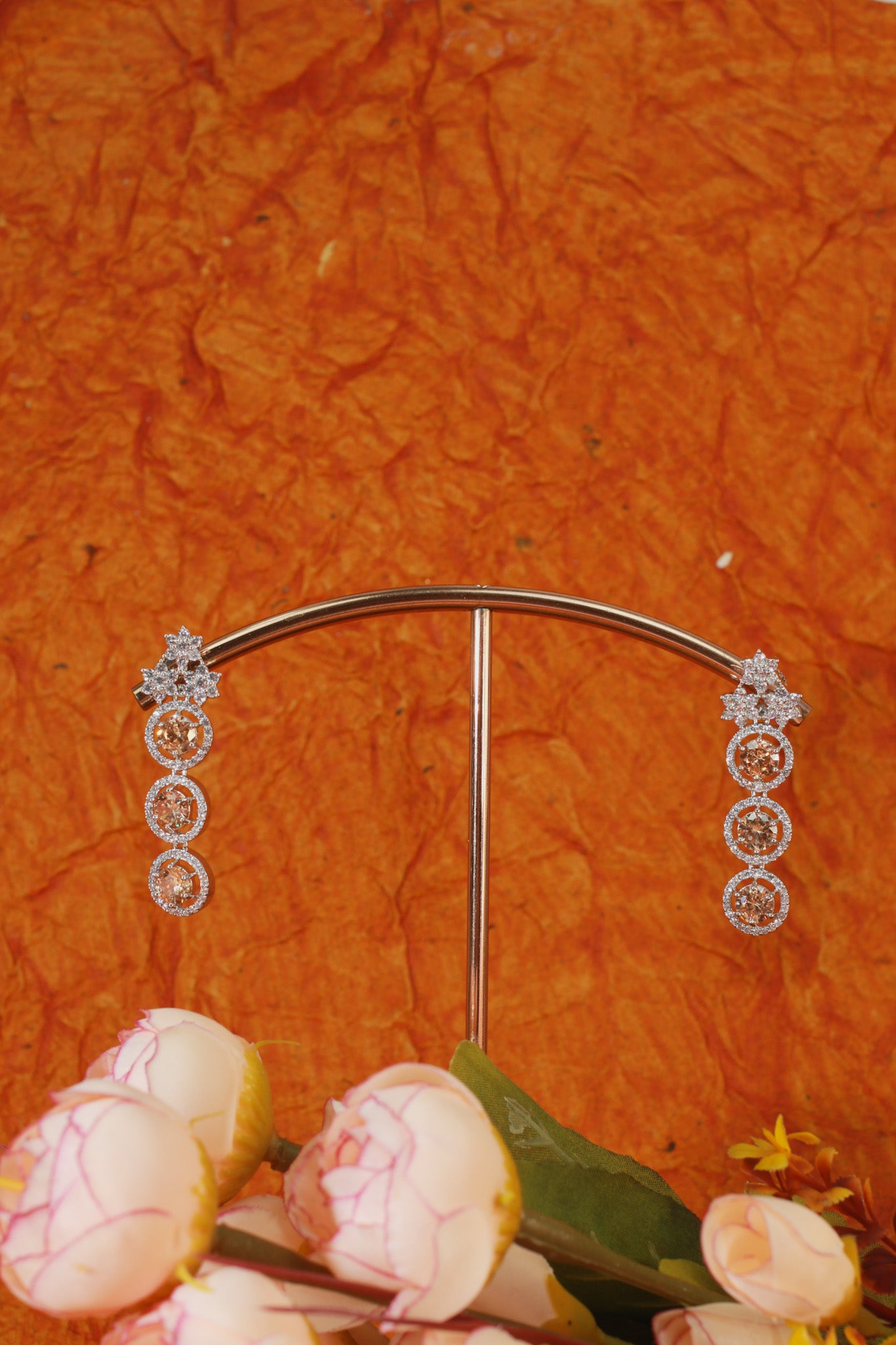 Sunlit Citrine Halo Necklace Set