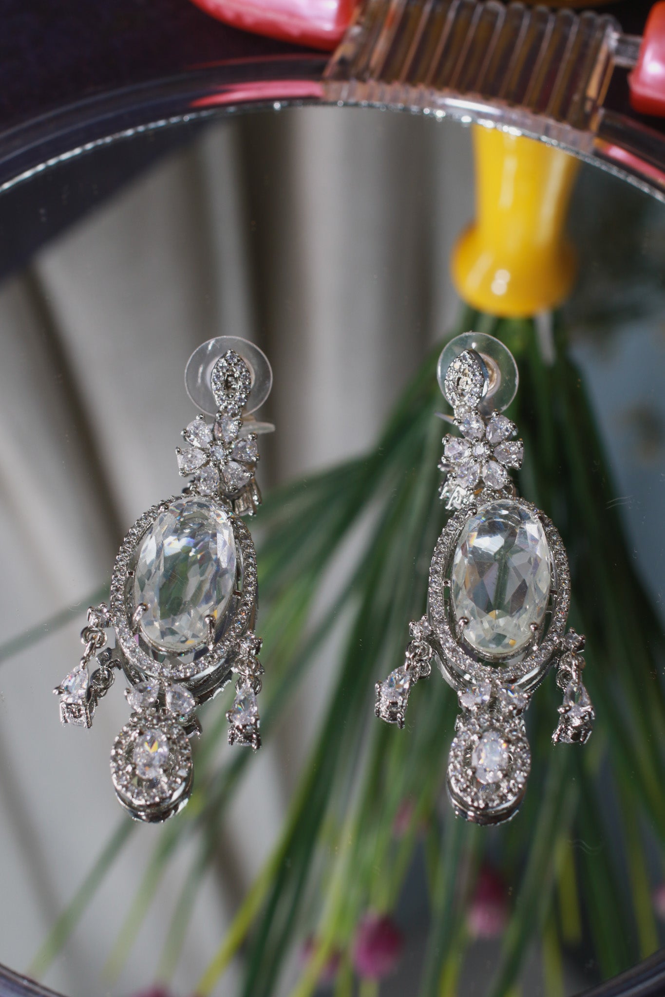 Crystal Regal Emerald-Cut Necklace Set