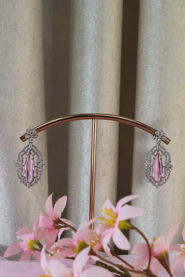 Regal Violet Elongated Necklace Set