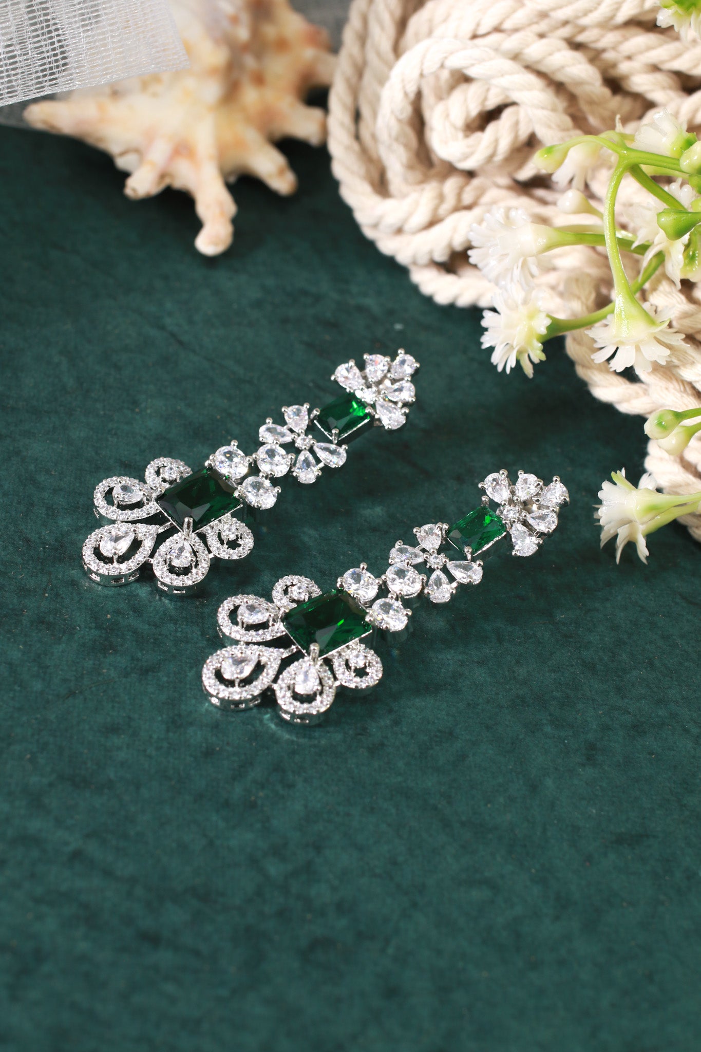Majestic Green Bridal Choker Necklace Set