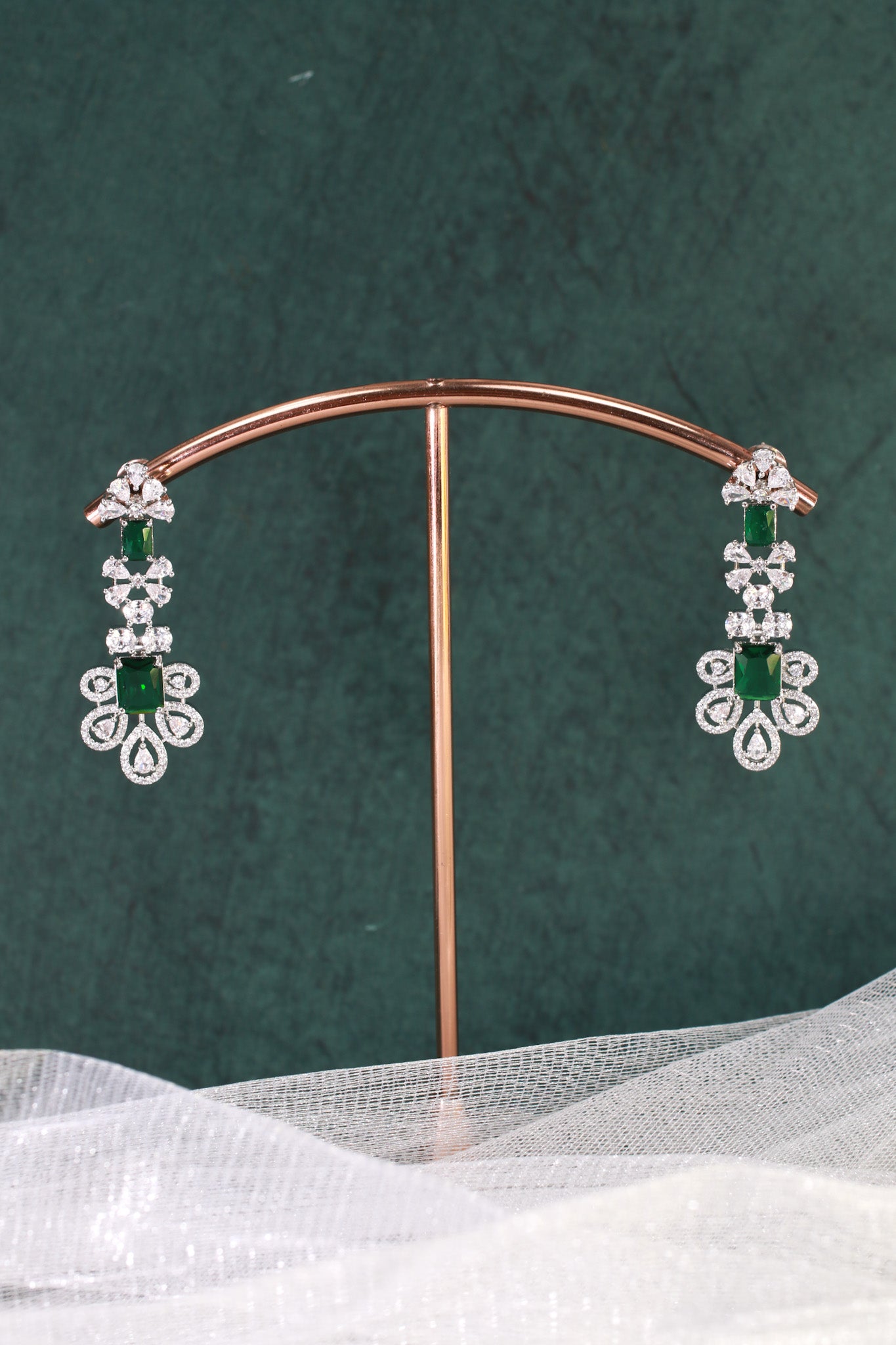 Majestic Green Bridal Choker Necklace Set