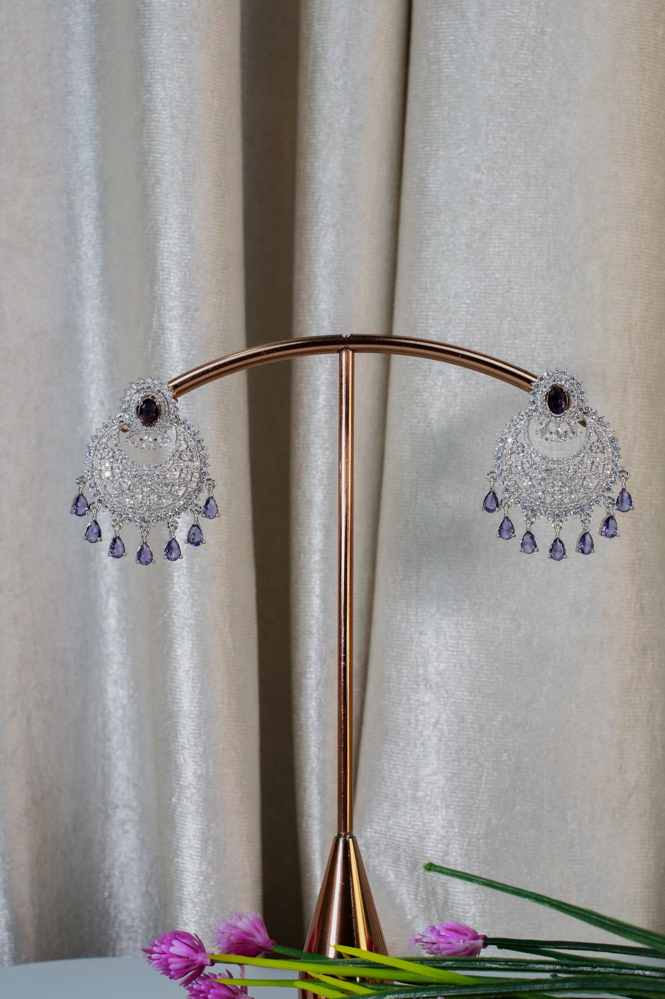 Sapphire Moon Fan AD Necklace Set