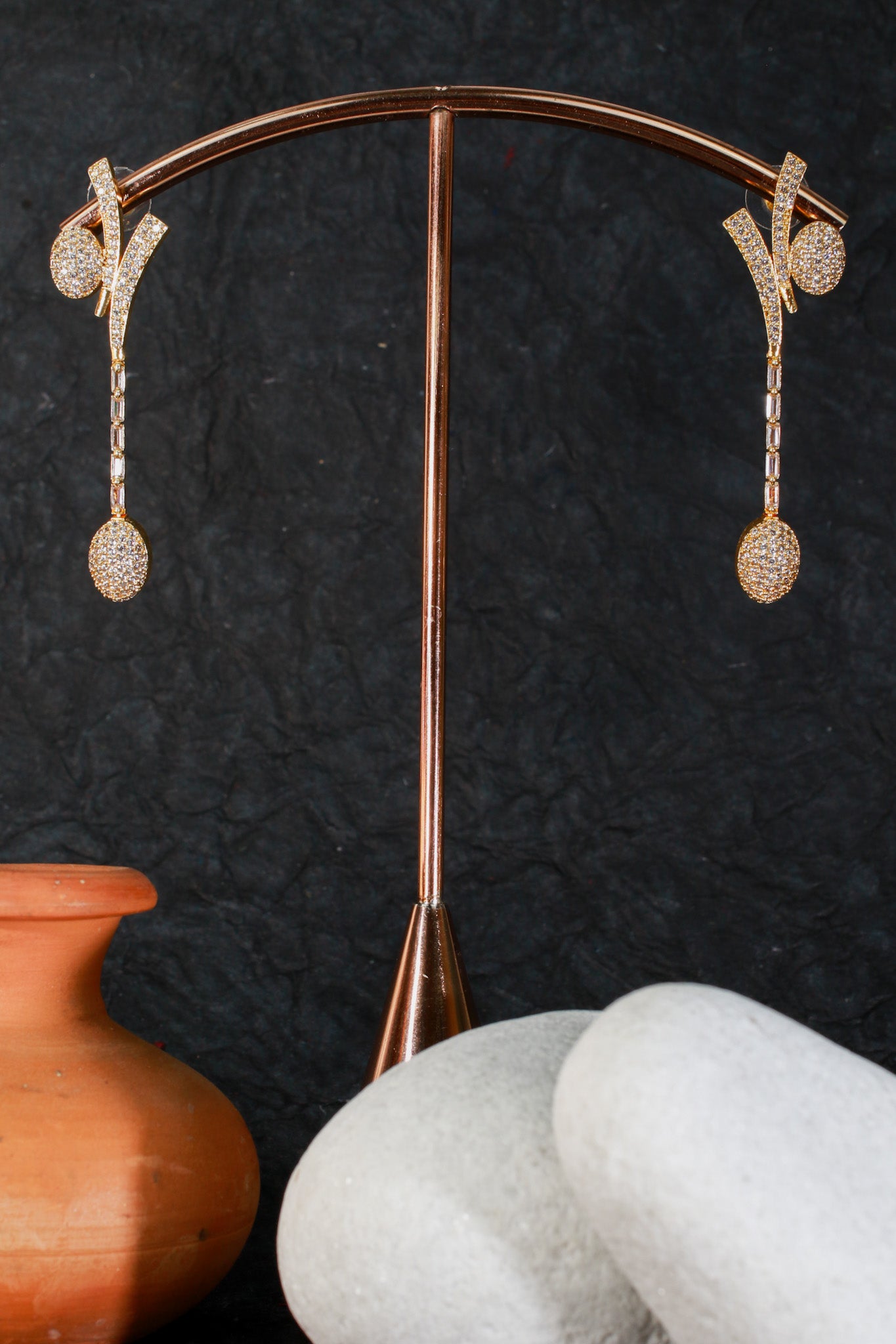 Golden Sparkle Bloom Necklace Set