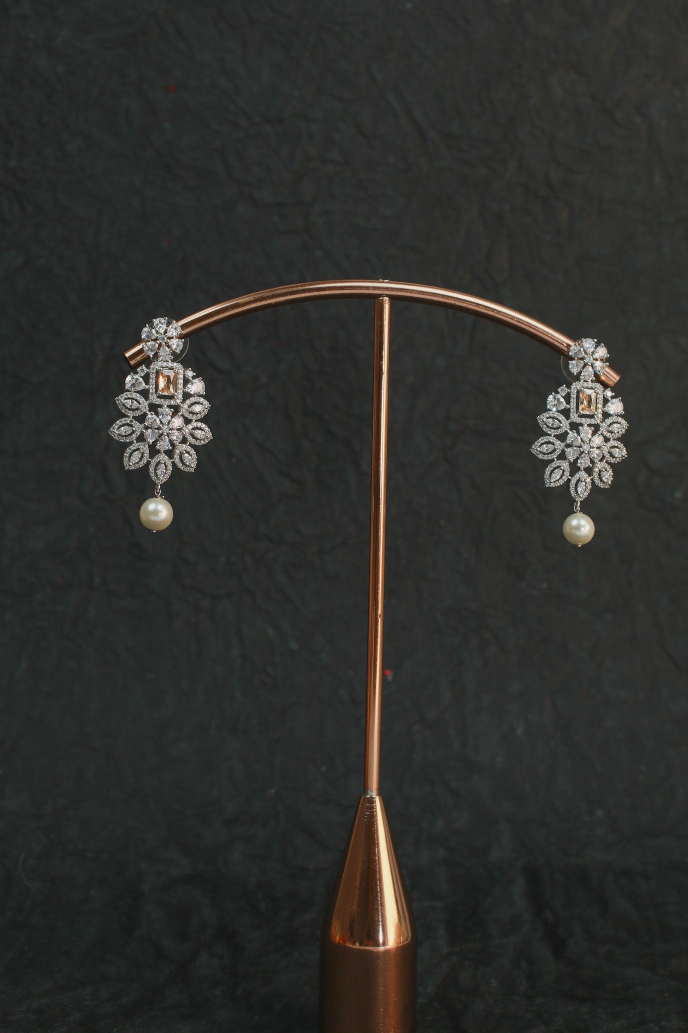 Designer Pearl and Stone Choker Set with Earrings