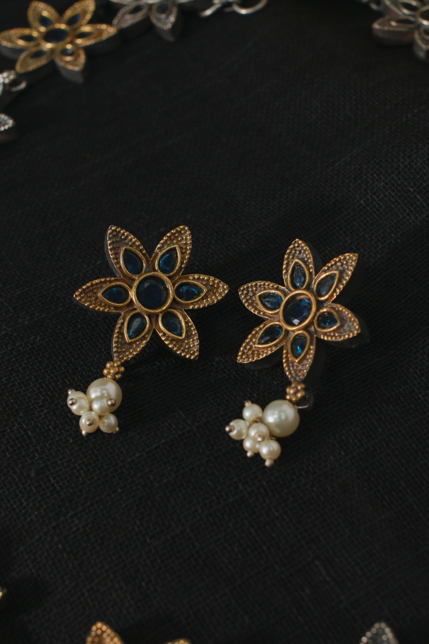 Elegant Silver Replica Necklace Set with Earrings for Women