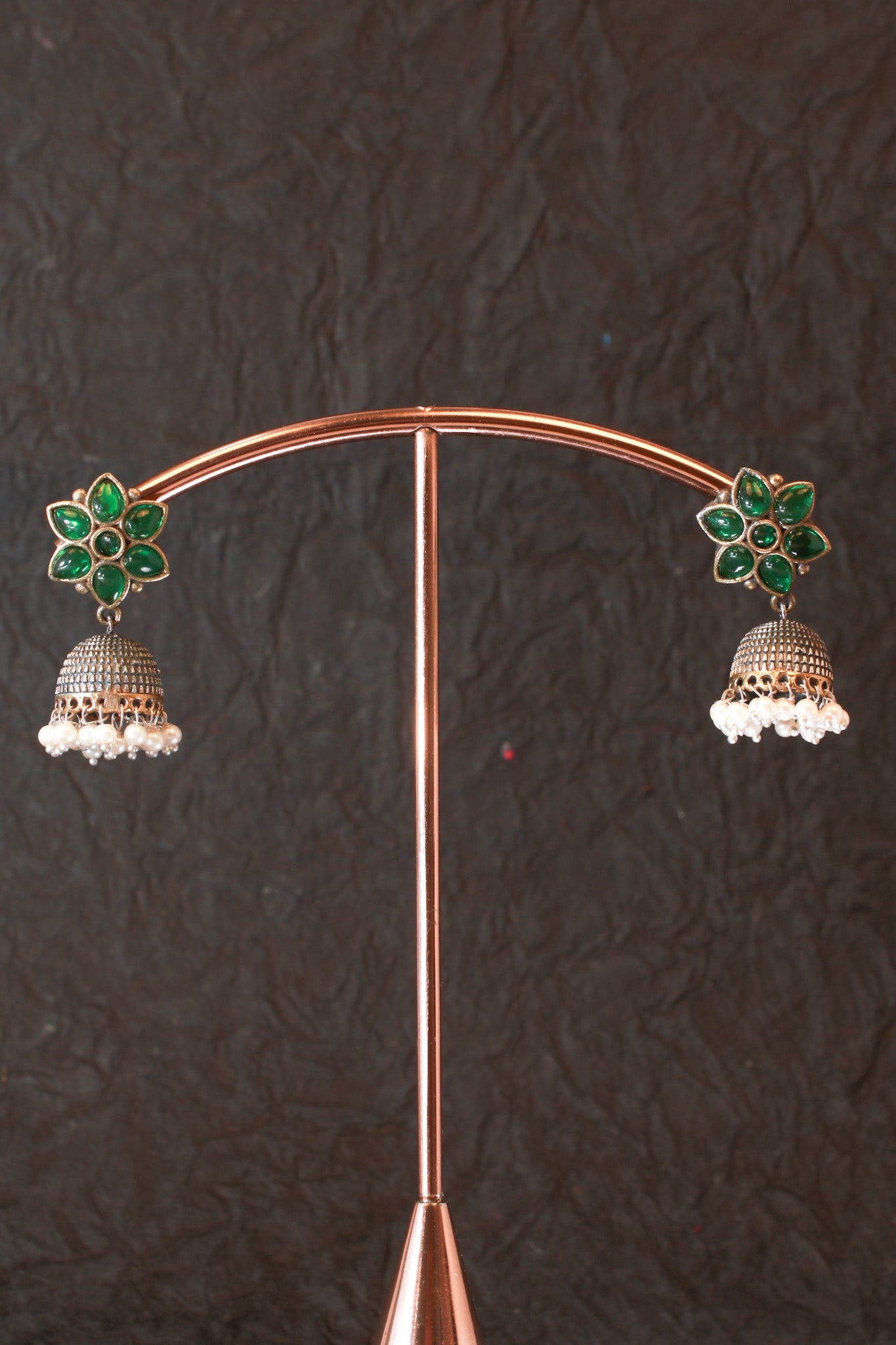 Green and Gold Tribal Pendant Necklace for Women