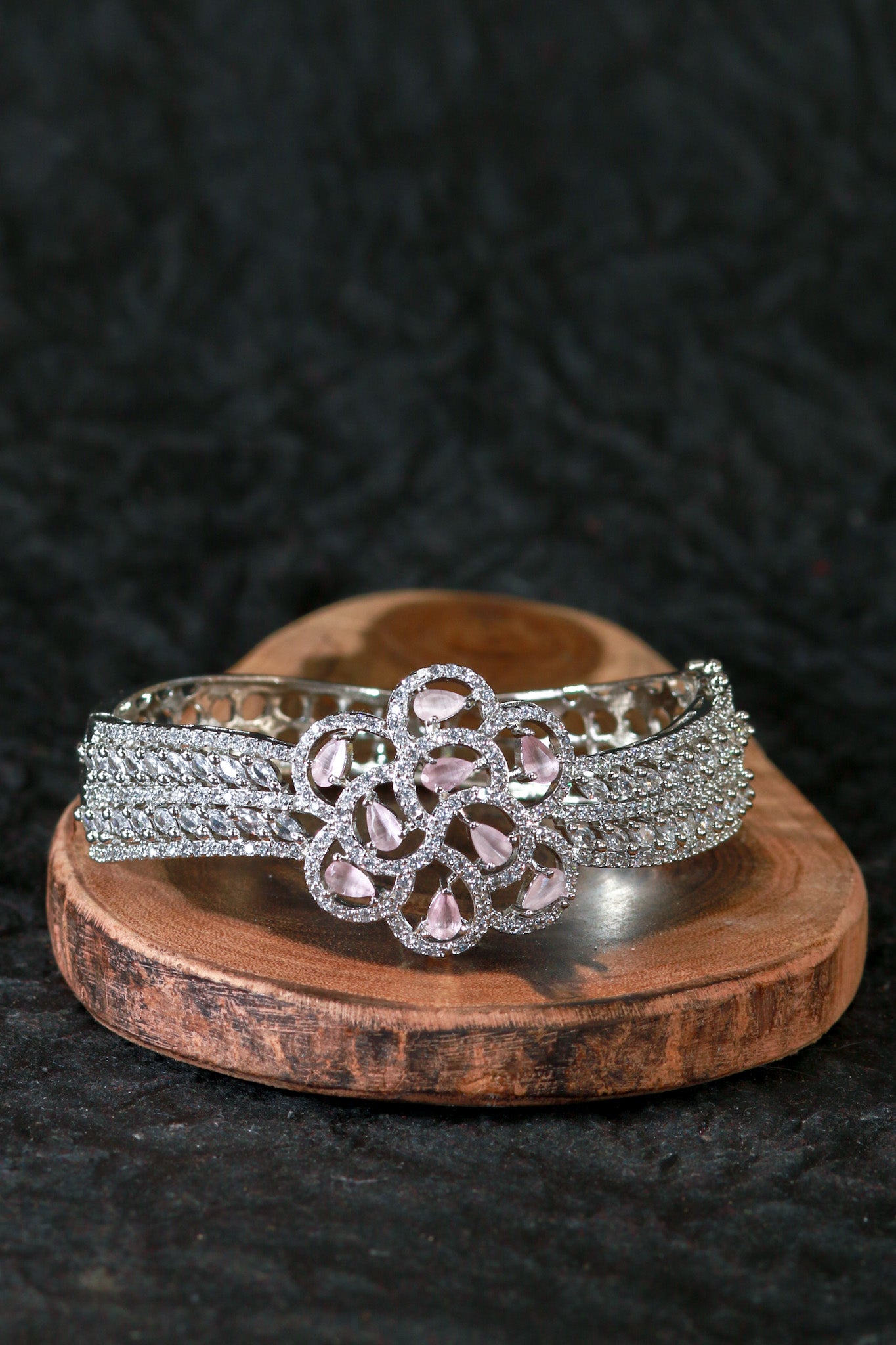 Pink Teardrop Flower Bracelet