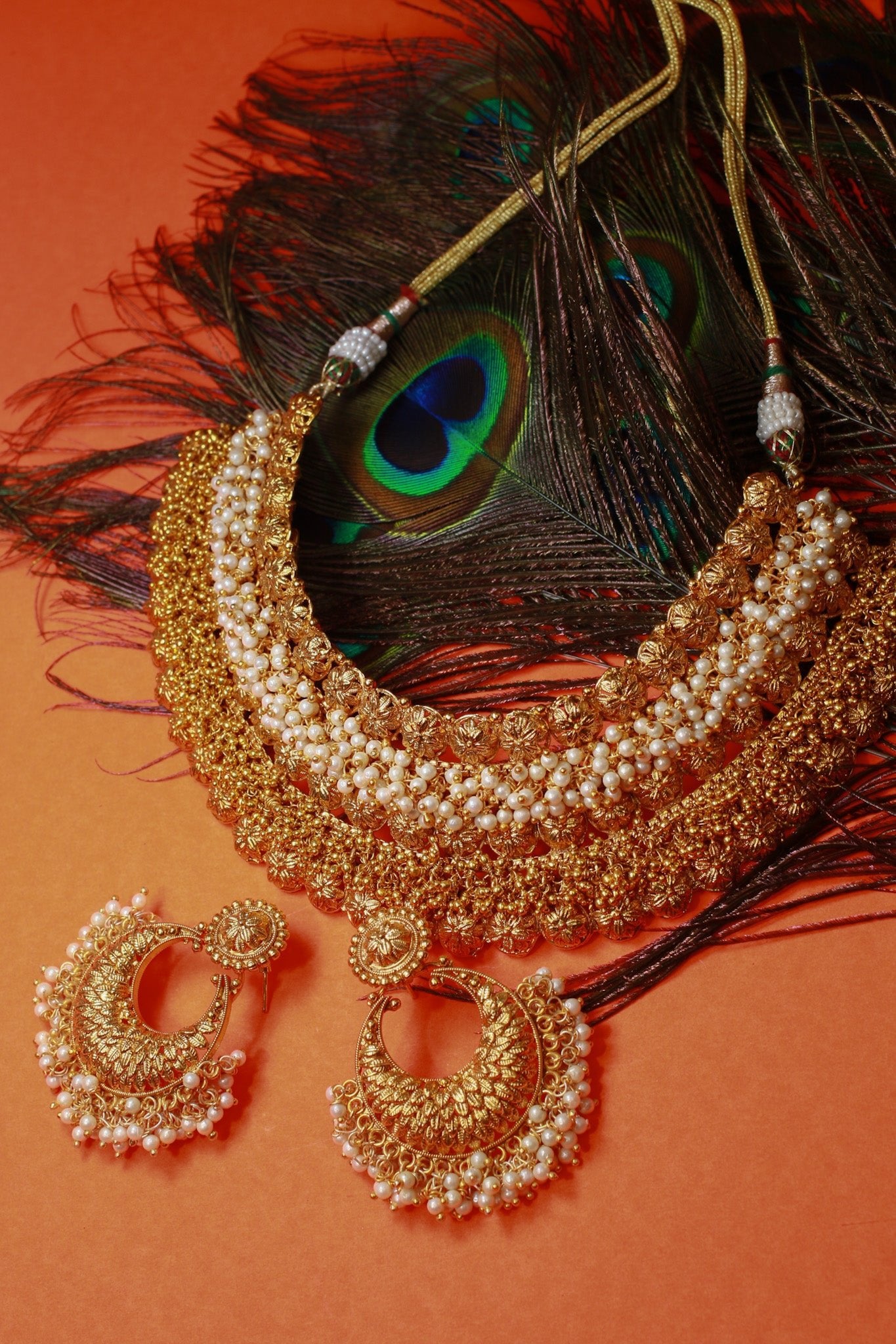 Antique Pearl Layered Temple Necklace - Maxiblink