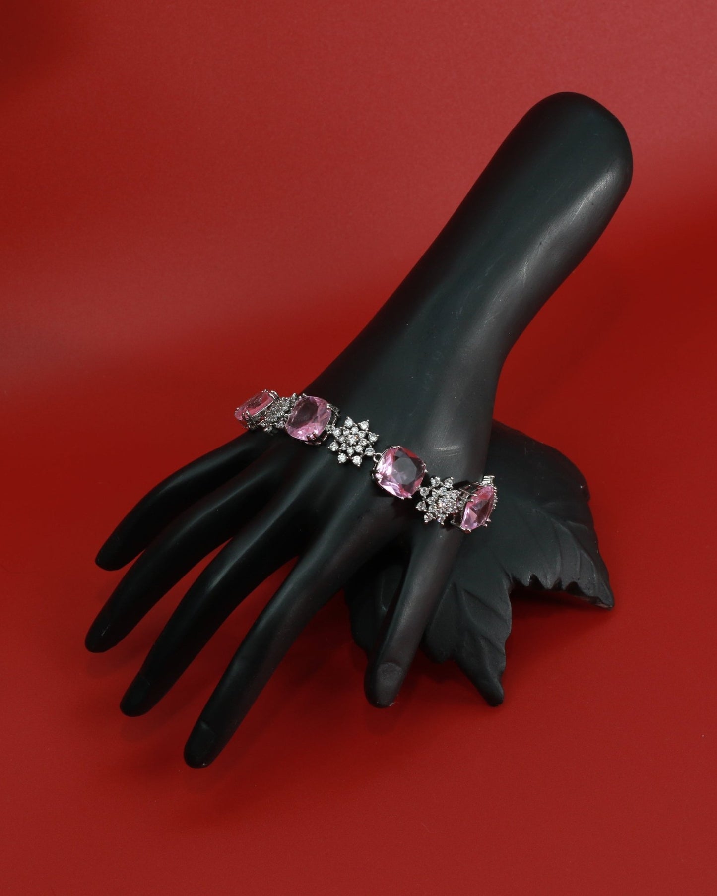 Blush Pink Sparkle Cushion Bracelet - Maxiblink