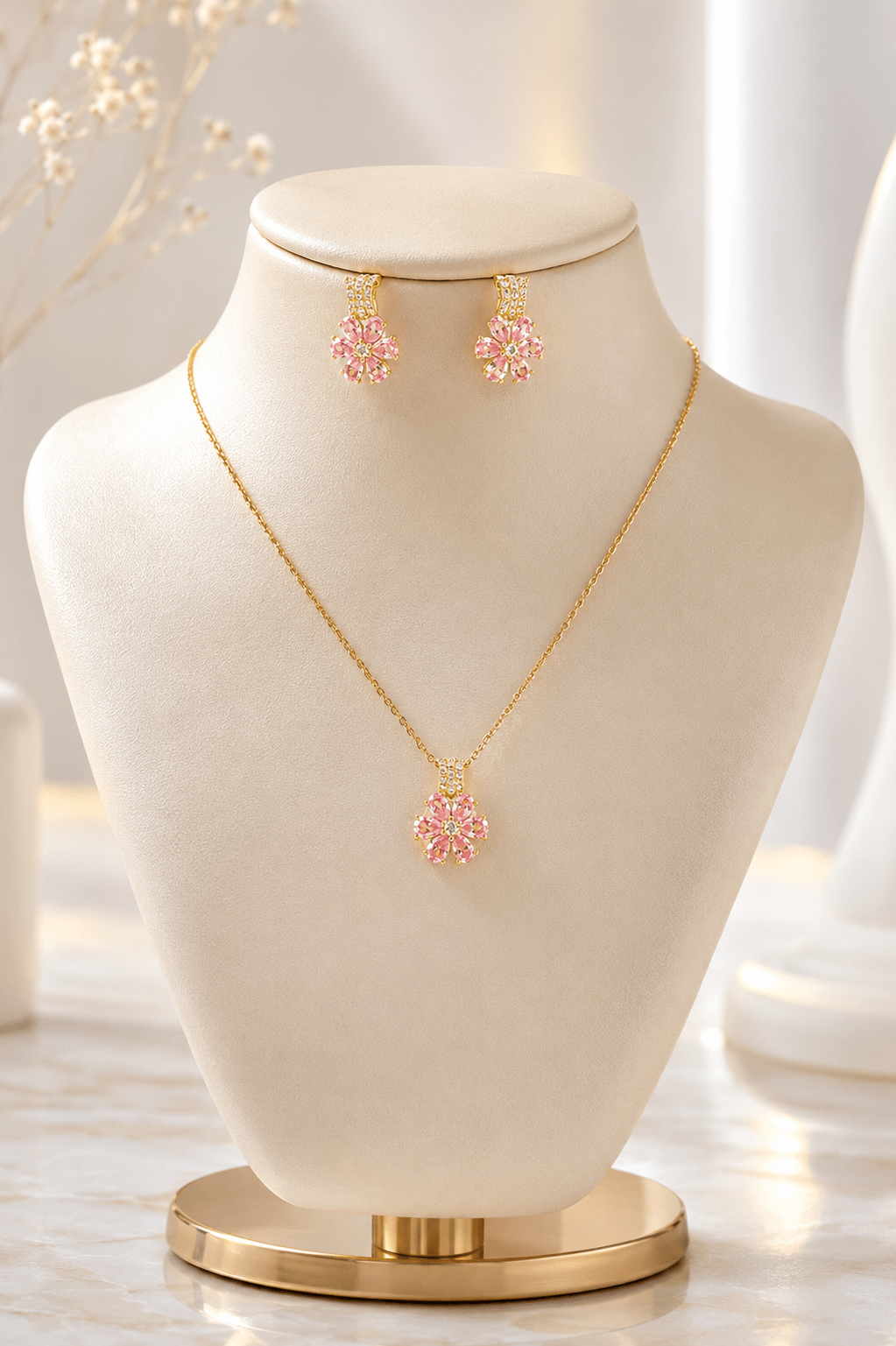 Purple Butterfly Crystal Pendant Set - Maxiblink