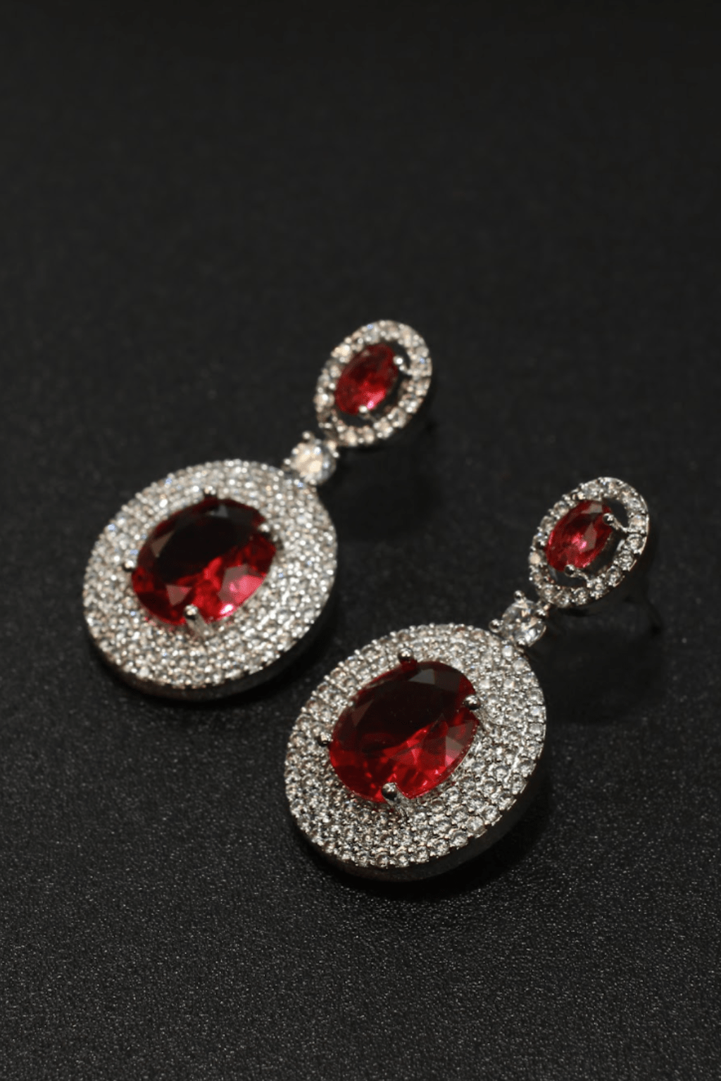Ruby Elegance Drop Earrings - Maxiblink