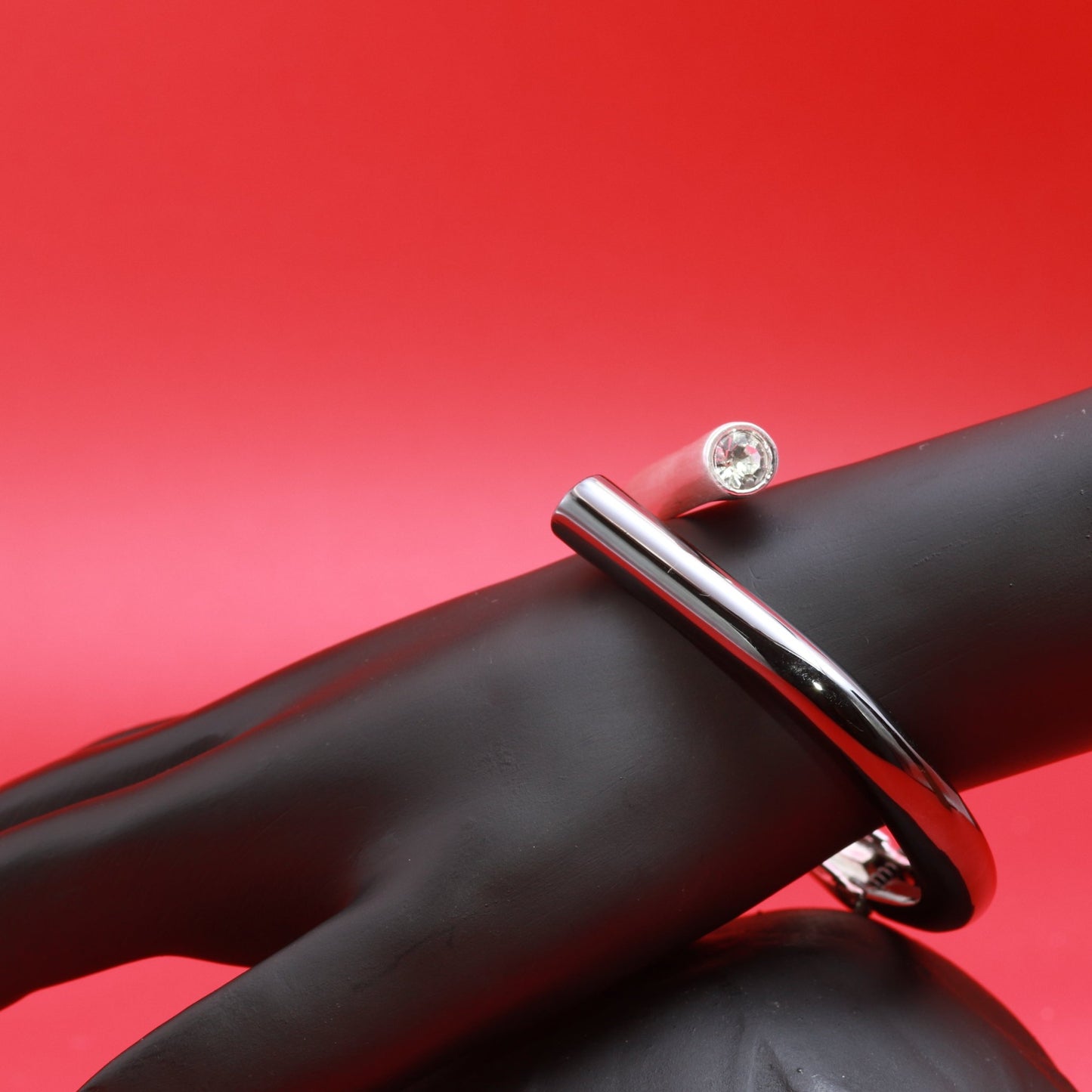 Silver Minimalist Cuff Bracelet with Hook Closure | Unisex Anti - Tarnish - Maxiblink
