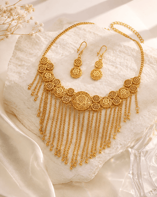 Vintage Royal 16K Gold Geometric Jewellery Set - Maxiblink