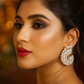 Luxury Pearl & Crystal Semi-Hoop Earrings – Elegant Anti-Tarnish Design