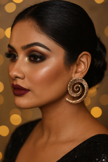 Forever 21 Gold Spiral Stud Earrings – Fashionable Anti-Tarnish Statement