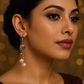 Artistic Drop Bead Dangle Earrings | Designer Anti-Tarnish Jewelry