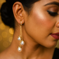 Pearl Cluster Dangling Earrings – Luxe Anti-Tarnish Finish