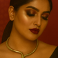 Gold Snake Design Coil Choker Necklace for Women